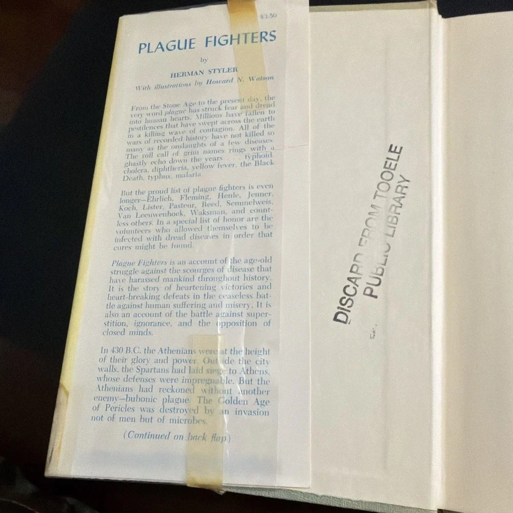 Plague Fighters By Herman Styler (1960) First Edition Hard Cover!